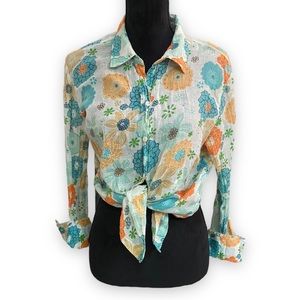POINT ZERO Ladies Floral Blouse | Adult XS - S | Kids XL